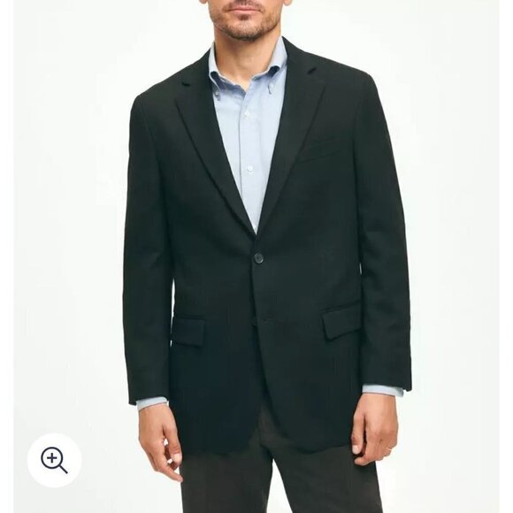 Brooks Brothers Tollegno 1900 Cashmere Madison Fit sportcoat, Black, Size 46R - Picture 3 of 15